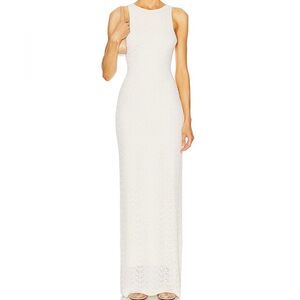 L'Academie Elegant Ivory Maxi Dress